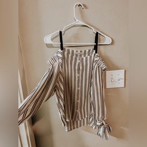 Off the shoulder stripped top